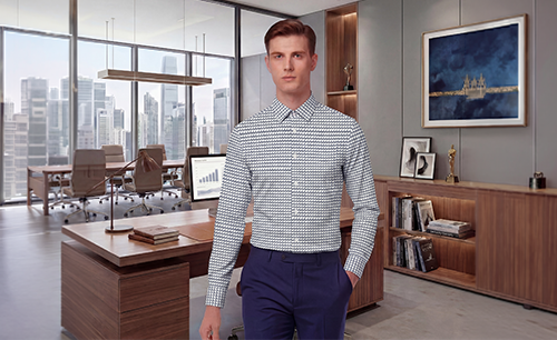 Woven and knit shirt sample